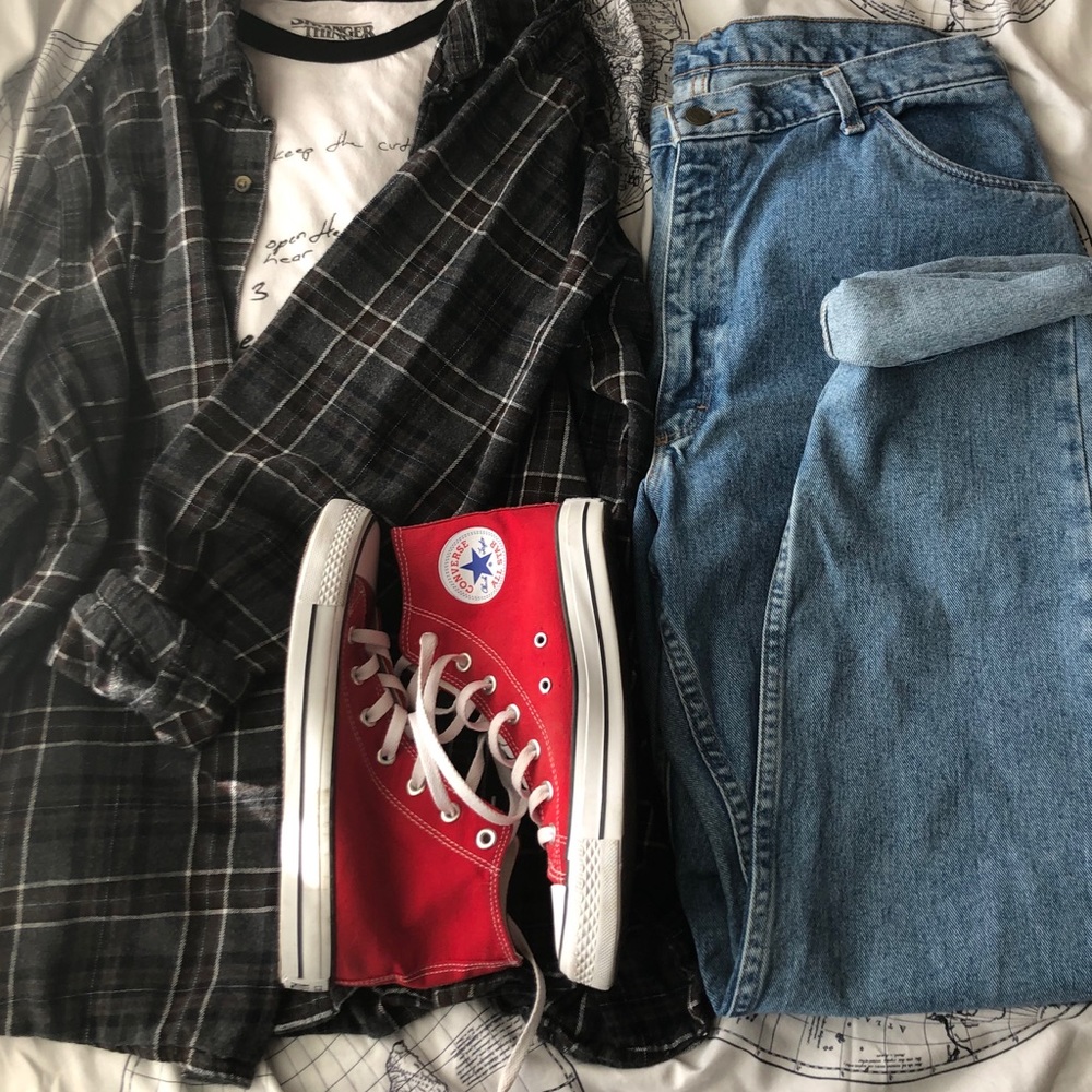 Red High Top Converse